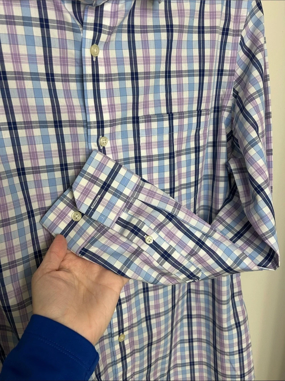 Men's Banana Republic Button Down Shirt Non-Iron Classic Fit Checkered Shirt